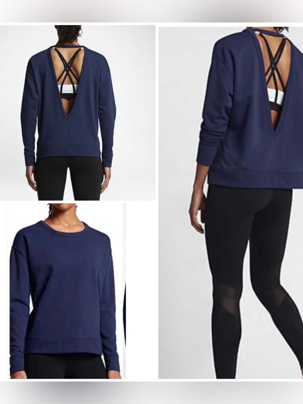 NWOT Nike Dri-Fit Versa Open Back Sweatshirt